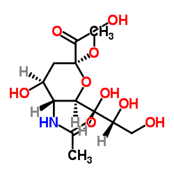 2-O-甲基-alpha-D-N-乙酰基神经氨酸结构式