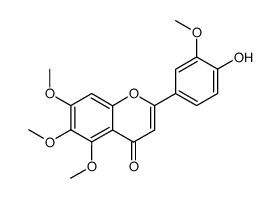 4'-hydroxy-5,6,7,3'-tetramethoxyflavone结构式