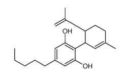 2-[(6R)-3-methyl-6-prop-1-en-2-yl-1-cyclohex-2-enyl]-5-pentyl-benzene-1,3-diol结构式