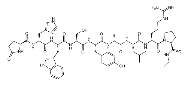 促黄体激素释放激素(D-丙氨酸^<6^>)类似物结构式