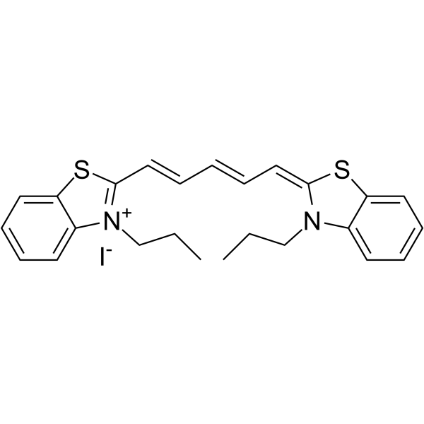 3,3'-二丙基硫杂二羰花青碘化物结构式