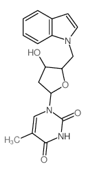 Thymidine,5'-deoxy-5'-(1H-indol-1-yl)- (9CI) Structure