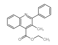 4-Quinolinecarboxylicacid, 3-methyl-2-phenyl-, ethyl ester Structure