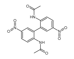 2,2'-bis-(acetylamino)-5,5'-dinitro-biphenyl结构式