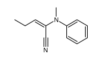 (E/Z)-2-(N-Methylanilino)-2-pentennitril Structure