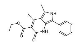 ethyl 4,5-dimethyl-2-oxo-7-phenyl-1,6-dihydropyrrolo[3,4-b]pyridine-3-carboxylate结构式