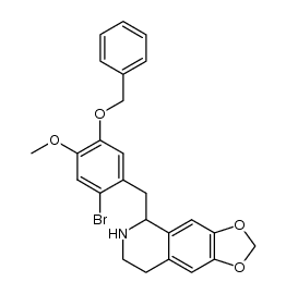 5-(5-benzyloxy-2-bromo-4-methoxy-benzyl)-5,6,7,8-tetrahydro-[1,3]dioxolo[4,5-g]isoquinoline Structure
