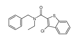 Benzo[b]thiophene-2-carboxamide, 3-chloro-N-ethyl-N-(phenylmethyl)- (9CI)结构式