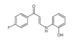 (Z)-1-(4-fluorophenyl)-3-(2-hydroxyanilino)prop-2-en-1-one结构式