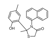 2-(2-hydroxy-5-methylphenyl)-2-methyl-3-naphthalen-1-yl-1,3-thiazolidin-4-one结构式