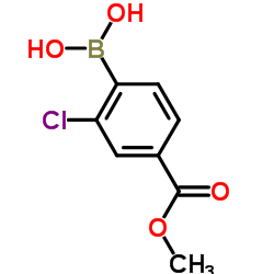 2-氯-4-(甲氧羰基)苯硼酸结构式