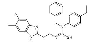 Thiourea, N-[2-(5,6-dimethyl-1H-benzimidazol-2-yl)ethyl]-N-(4-ethylphenyl)-N-(3-pyridinylmethyl)- (9CI) Structure