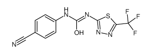 1-(4-cyanophenyl)-3-[5-(trifluoromethyl)-1,3,4-thiadiazol-2-yl]urea Structure