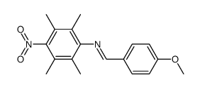 N-(4-Methoxybenzyliden)-4-nitro-2,3,5,6-tetramethylanilin结构式