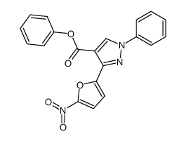 3-(5-nitro-furan-2-yl)-1-phenyl-1H-pyrazole-4-carboxylic acid phenyl ester Structure