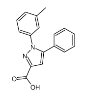 1-(3-methylphenyl)-5-phenylpyrazole-3-carboxylic acid Structure