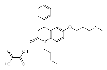 1-Butyl-6-[3-(dimethylamino)propoxy]-3,4-dihydro-4-phenyl-2(1H)-quinolinone, oxalate salt Structure