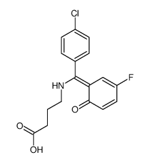 4-[[(Z)-(4-chlorophenyl)-(3-fluoro-6-oxocyclohexa-2,4-dien-1-ylidene)methyl]amino]butanoic acid结构式