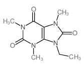 Uric acid, 9-ethyl-1,3,7-trimethyl- (8CI) Structure