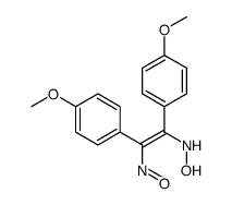 N-[1,2-bis(4-methoxyphenyl)-2-nitrosoethenyl]hydroxylamine Structure