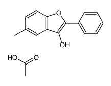 acetic acid,5-methyl-2-phenyl-1-benzofuran-3-ol Structure