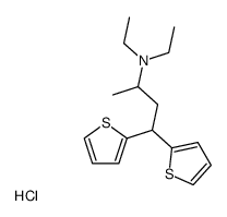 diethyl-(1-methyl-3,3-di-[2]thienyl-propyl)-amine, hydrochloride Structure