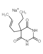 5-(2-Butenyl)-5-propylbarbituric acid sodium salt Structure