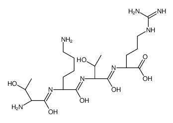 (2S)-2-[[(2S,3R)-2-[[(2S)-6-amino-2-[[(2S,3R)-2-amino-3-hydroxybutanoyl]amino]hexanoyl]amino]-3-hydroxybutanoyl]amino]-5-(diaminomethylideneamino)pentanoic acid Structure
