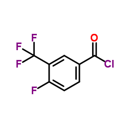 4-氟-3-(三氟甲基)苯甲酰氯结构式