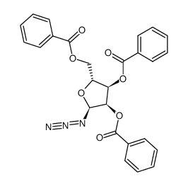 2,3,5-tri-O-benzoyl-α-D-ribofuranosyl azide Structure