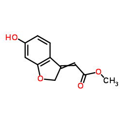 (6-Hydroxybenzofuran-3-yl)acetic acid methyl ester Structure