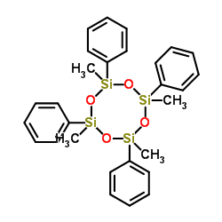 2,4,6,8-tetramethyl-2,4,6,8-tetraphenylcyclotetrasiloxane Structure