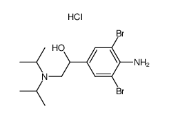 4-amino-3,5-dibromo-α-[(diisopropylamino)methyl]-benzyl alcohol hydrochloride Structure