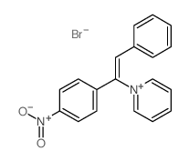 1-[(Z)-1-(4-nitrophenyl)-2-phenyl-ethenyl]pyridine Structure