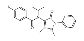 N-(1,5-dimethyl-3-oxo-2-phenyl-pyrazol-4-yl)-4-iodo-N-propan-2-yl-benz amide structure