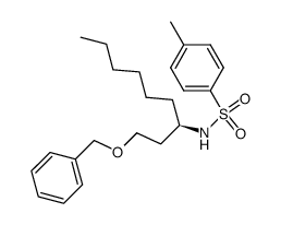 (R)-(+)-1-benzyloxy-N-tosylnonan-3-amine Structure