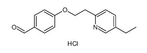 Benzaldehyde, 4-[2-(5-ethyl-2-pyridinyl)ethoxy]-, hydrochloride Structure