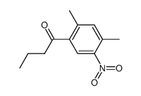 1-(2,4-dimethyl-5-nitro-phenyl)-butan-1-one结构式