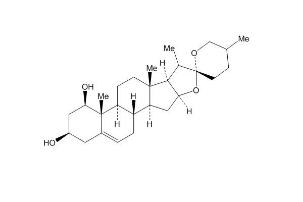(25RS)-鲁斯可皂苷元结构式