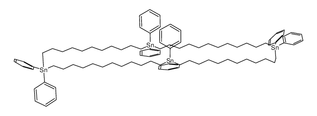 1,1,14,14,27,27,40,40-octaphenyl-1,14,27,40-tetrastannacyclodopentacontane Structure