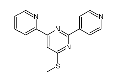 4-methylsulfanyl-6-pyridin-2-yl-2-pyridin-4-ylpyrimidine Structure