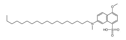4-methoxy-7-[methyl(octadecyl)amino]naphthalene-1-sulfonic acid Structure