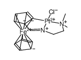 [Pt(((η5-C5H3)-CHN-(CH2)2-N(CH3)2)Fe(η5-C5H5))Cl]结构式