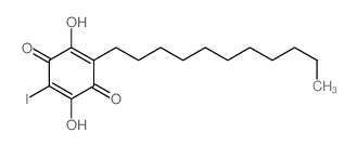 2,5-Cyclohexadiene-1,4-dione,2,5-dihydroxy-3-iodo-6-undecyl- Structure