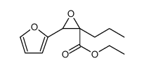 2-Oxiranecarboxylic acid, 3-(2-furanyl)-2-propyl-, ethyl ester Structure