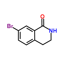 7-溴-3,4-二氢-2H-异喹啉-1-酮结构式