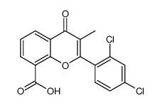 2',4'-dichloro-3-methylflavone-8-carboxylic acid结构式