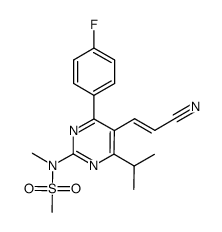 trans-N-(5-(2-cyanovinyl)-4-(4-fluorophenyl)-6-isopropylpyrimidin-2-yl)-N-methylmethanesulfonamide结构式