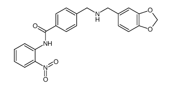 4-{[(1,3-benzodioxol-5-ylmethyl)amino]methyl}-N-(2-nitrophenyl)benzamide结构式