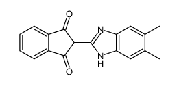 2-(5,6-dimethyl-1H-benzimidazol-2-yl)indene-1,3-dione Structure